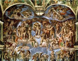 Sistine Chapel The Last Judgement 1538 41 by Michelangelo Buonarroti