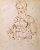 Sketch of a Seated Woman by Michelangelo Buonarroti