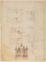 Studies for Architectural Composition in The Form of a Triumphal Arch C 1516 by Michelangelo Buonarroti