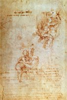 Studies of Madonna And Child Ink Inv 1859 5014 818 Recto W 31 by Michelangelo Buonarroti