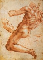 Study for an Ignudo by Michelangelo Buonarroti