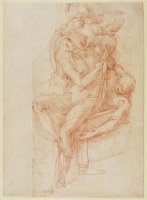 Study of Lazarus And Two Attendant Figure by Michelangelo Buonarroti