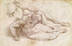 Study of Three Male Figures by Michelangelo Buonarroti