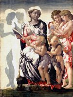 The Madonna And Child with Saint John And Angels by Michelangelo Buonarroti