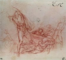 The Resurrection of Christ Circa 1536 38 by Michelangelo Buonarroti