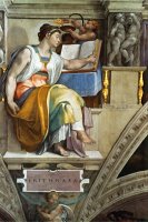 The Sistine Chapel Ceiling Frescos After Restoration The Erithrean Sibyl by Michelangelo Buonarroti