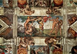 The Sistine Chapel The Fall by Michelangelo Buonarroti