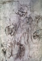 Various Studies Verso of Study for David by Michelangelo Buonarroti