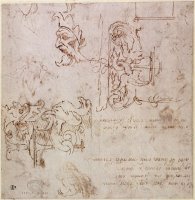 W 3v Roughly Sketched Designs for Furniture And Decorations by Michelangelo Buonarroti