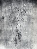 Wall Drawing of a Male Figure C 1530 by Michelangelo Buonarroti
