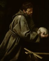 Saint Francis In Meditation by Michelangelo Merisi da Caravaggio