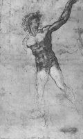 Male Nude, Study for The Battle of Cascina by Michelangelo