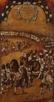 The Conquest of Mexico. Tabla IX by Miguel Gonzales