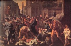 The Plague of Ashdod Detail by Nicolas Poussin