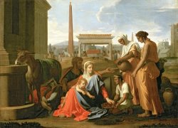 The Rest on the Flight into Egypt by Nicolas Poussin
