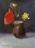 A Pitcher of Flowers by Odilon Redon
