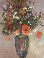 Bouquet Of Flowers In A Vase by Odilon Redon