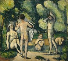 Bathers C 1880 Oil on Canvas by Paul Cezanne