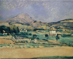 Blick Zum Mount Saint Victoire 1882 85 by Paul Cezanne