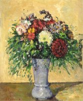 Bouquet of Flowers in a Vase Circa 1877 by Paul Cezanne