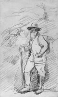 Camille Pissarro by Paul Cezanne
