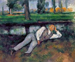 Czanne Boy Resting C1885 by Paul Cezanne