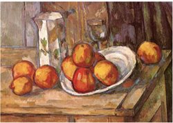 Kettle Glass And Plate with Fruit by Paul Cezanne