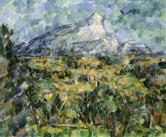 Landscape of Aix Mont Sainte Victoire by Paul Cezanne