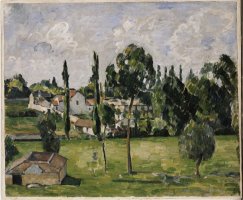 Landscape with Waterline C 1879 by Paul Cezanne