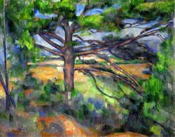 Large Pine Tree And Red Earth 1890 1895 by Paul Cezanne