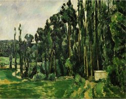 Les Peupliers The Poplar Trees 1879 80 by Paul Cezanne