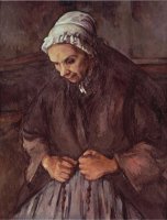 Old Woman with a Rosary C 1896 Oil on Canvas by Paul Cezanne