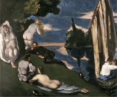 Pastoral C 1870 by Paul Cezanne