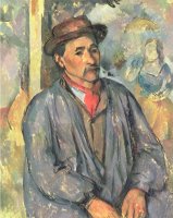 Peasant in a Blue Smock 1892 Or 1897 by Paul Cezanne
