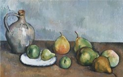 Pitcher And Fruit by Paul Cezanne