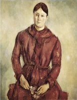 Portrait of Madame Cezanne in a Red Dress by Paul Cezanne