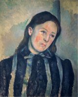 Portrait of Madame Cezanne with Loosened Hair 1890 92 by Paul Cezanne
