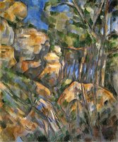 Rocks Above The Caves at Chateau Noir by Paul Cezanne