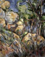 Rocks Near The Caves Below The Chateau Noir C 1904 Oil on Canvas by Paul Cezanne