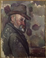 Self Portrait with Felt Hat by Paul Cezanne
