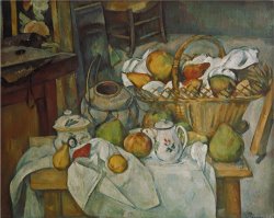 Still Life with a Basket of Fruit 1888 90 by Paul Cezanne