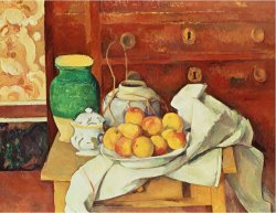 Still Life with a Chest of Drawers 1883 87 by Paul Cezanne