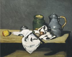 Still Life with a Kettle by Paul Cezanne