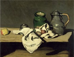 Still Life with a Kettle Circa 1869 by Paul Cezanne