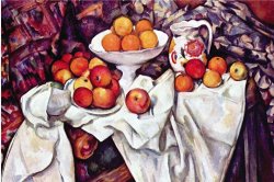 Still Life with Apples And Oranges by Paul Cezanne