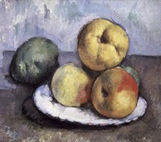 Still Life with Apples And Peaches by Paul Cezanne