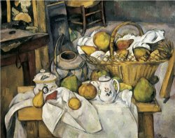 Still Life with Basket by Paul Cezanne