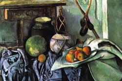 Still Life with Eggplant by Paul Cezanne