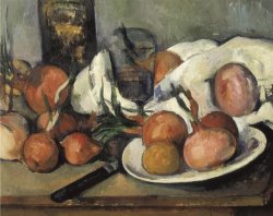 Still Life with Onions by Paul Cezanne