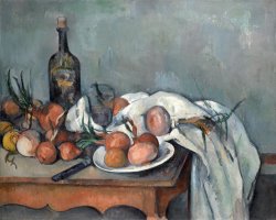 Still Life with Onions Circa 1895 by Paul Cezanne
